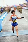 Tomohiro Tanigawa finishing the BUPA Great North Run.